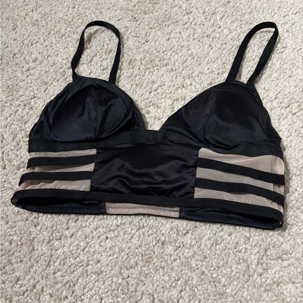 Victoria's Secret Black Bralette with Mesh Details